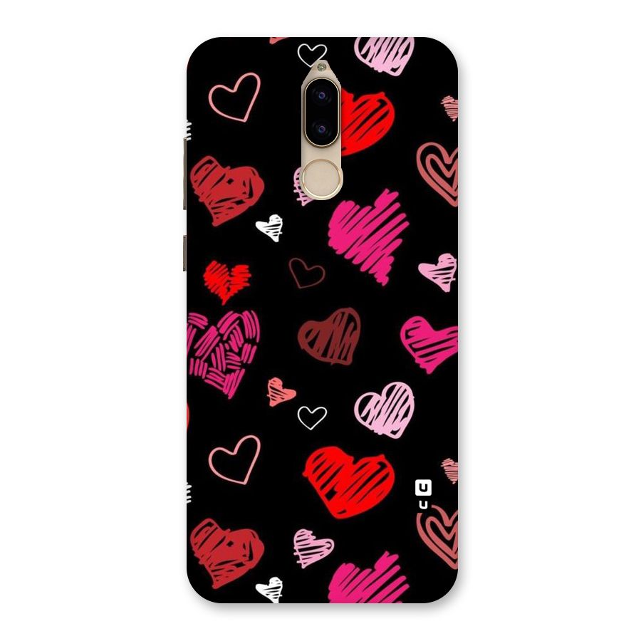 Hearts Art Pattern Back Case for Honor 9i