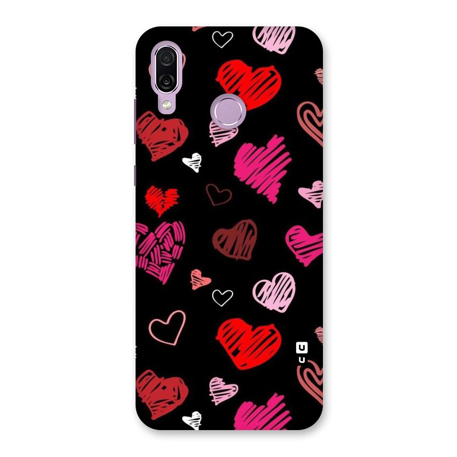 Hearts Art Pattern Back Case for Honor Play