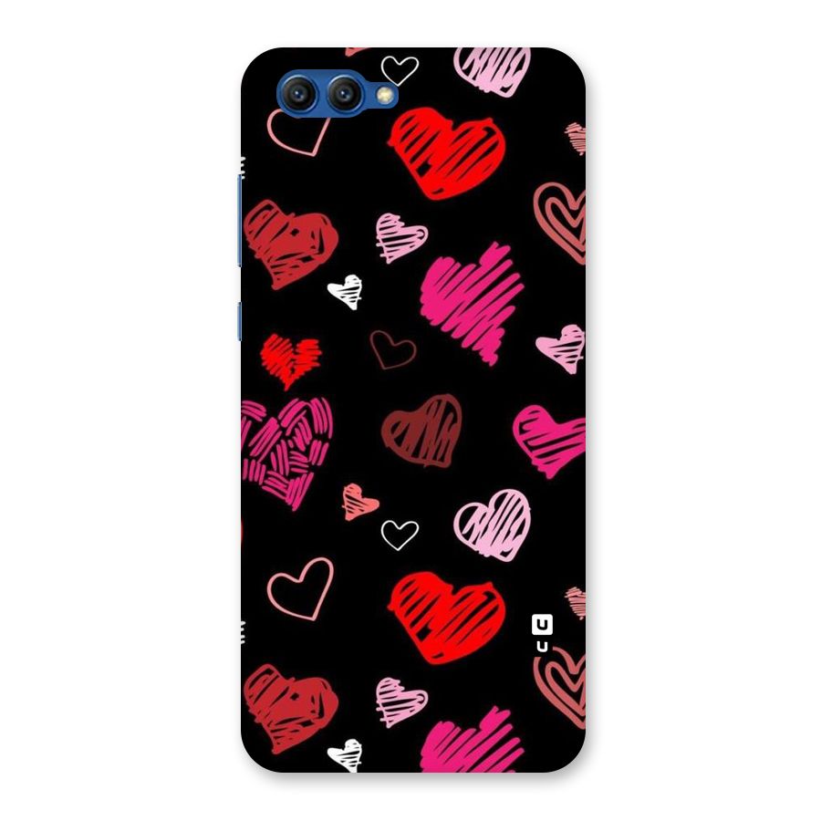 Hearts Art Pattern Back Case for Honor View 10