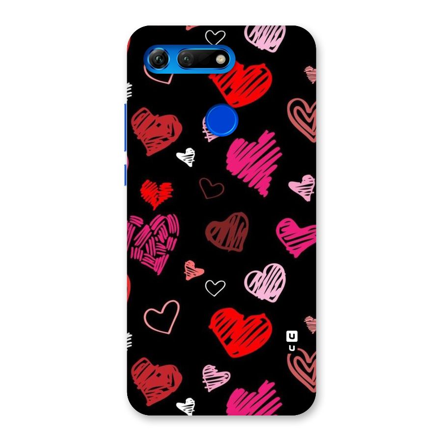 Hearts Art Pattern Back Case for Honor View 20