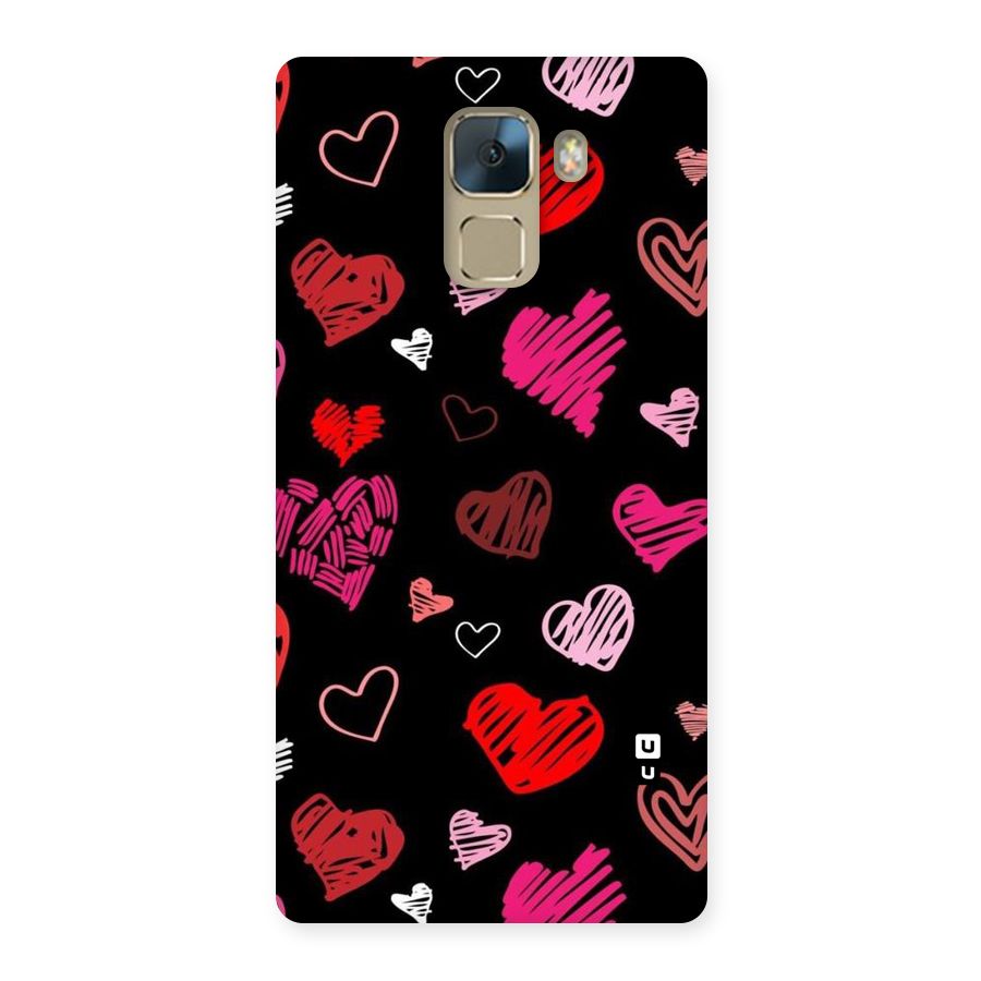 Hearts Art Pattern Back Case for Huawei Honor 7