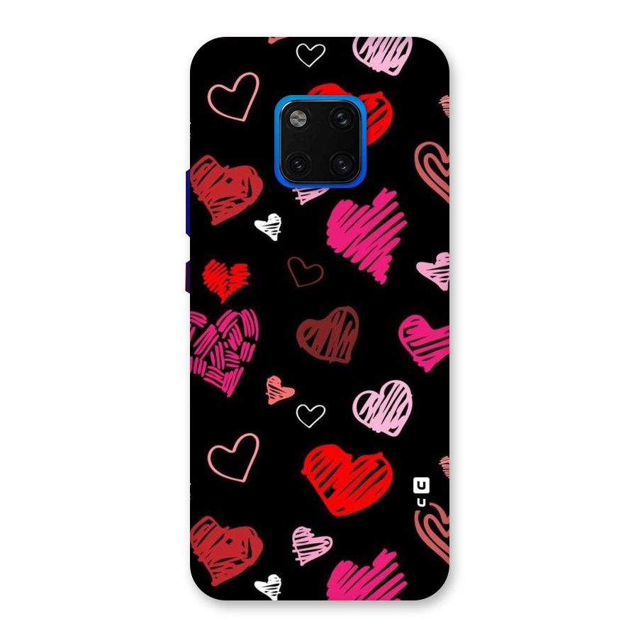 Hearts Art Pattern Back Case for Huawei Mate 20 Pro