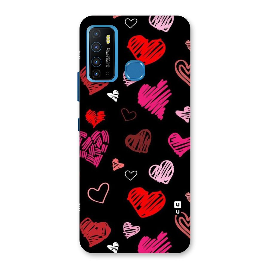 Hearts Art Pattern Back Case for Infinix Hot 9
