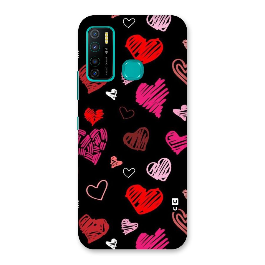 Hearts Art Pattern Back Case for Infinix Hot 9 Pro
