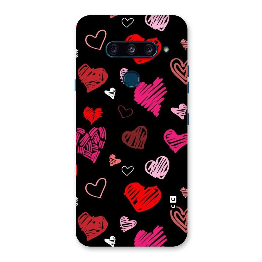 Hearts Art Pattern Back Case for LG  V40 ThinQ