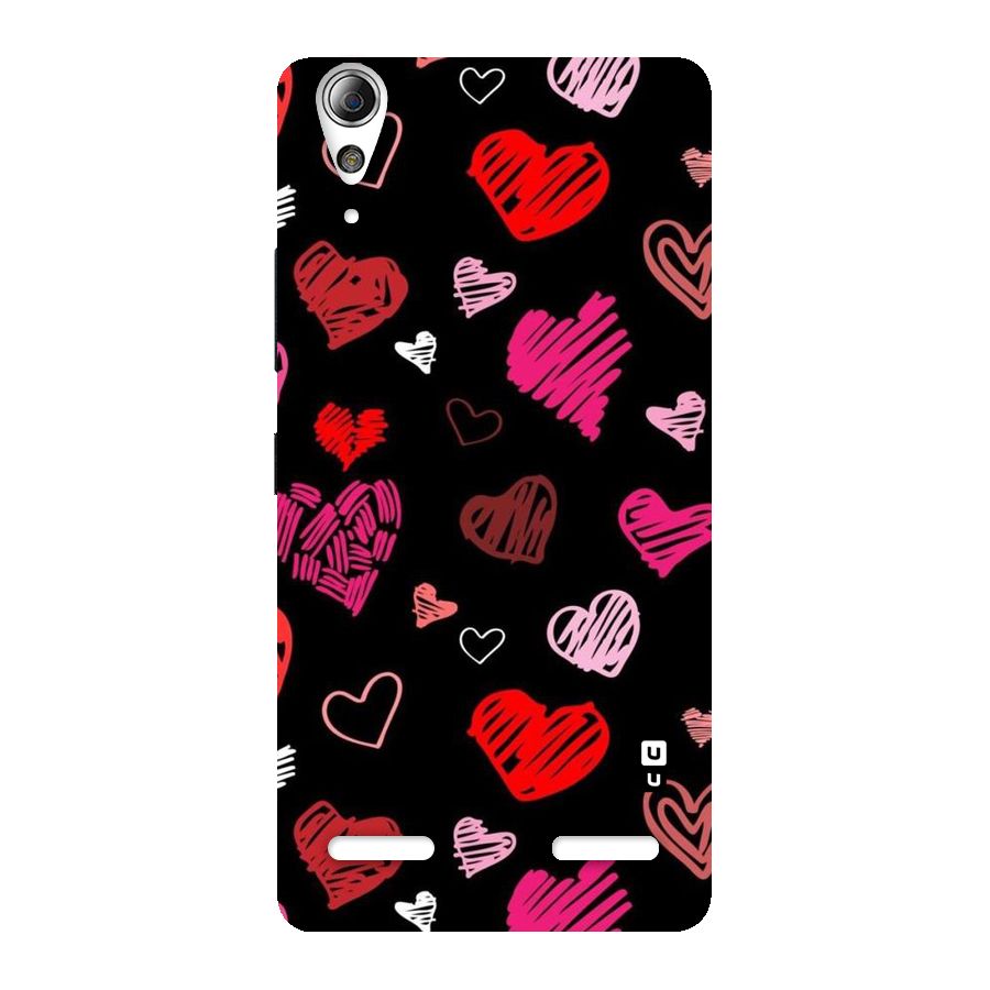 Hearts Art Pattern Back Case for Lenovo A6000 Plus