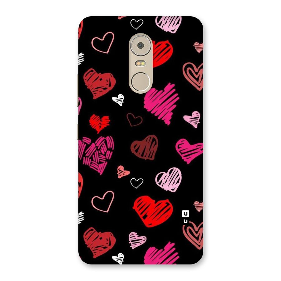 Hearts Art Pattern Back Case for Lenovo K6 Note