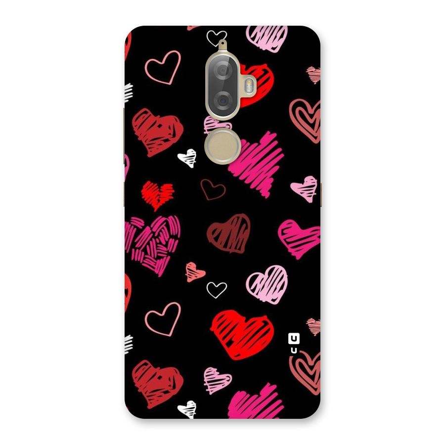 Hearts Art Pattern Back Case for Lenovo K8 Plus