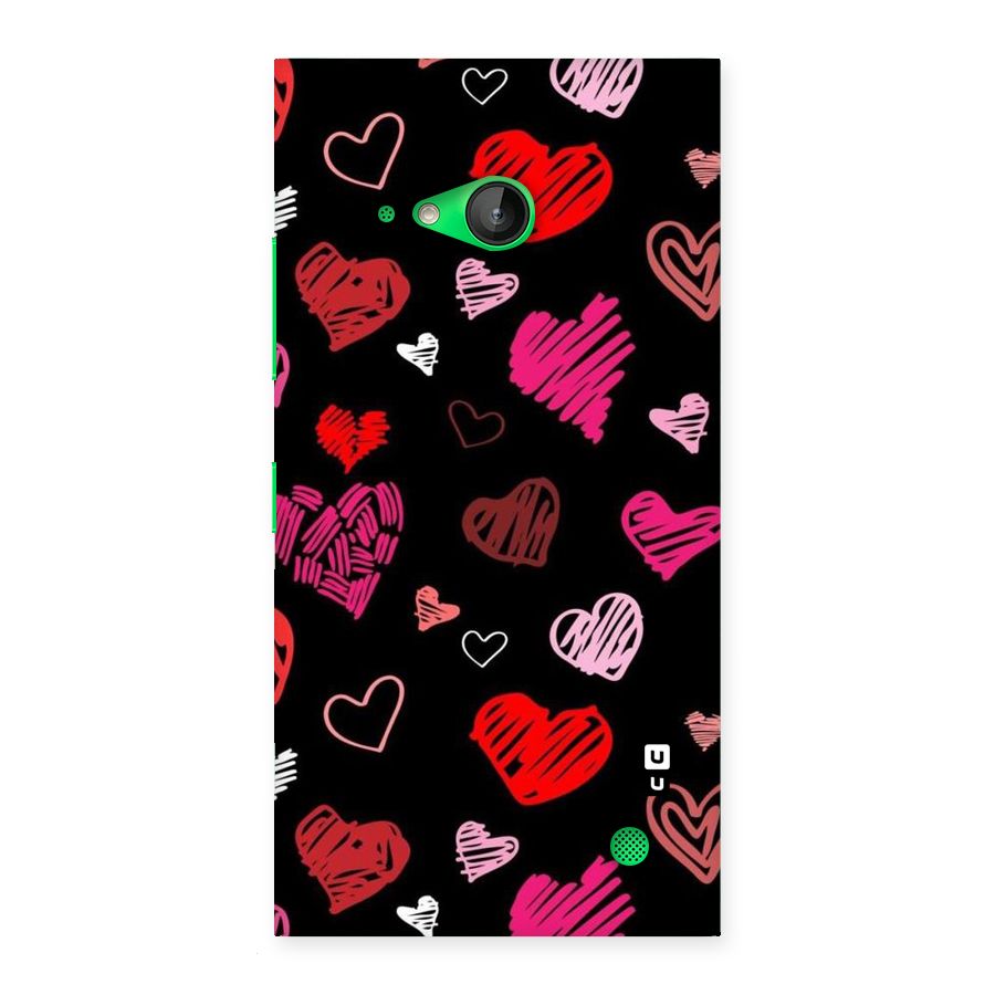 Hearts Art Pattern Back Case for Lumia 730