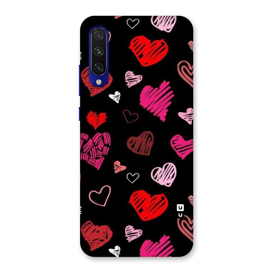 Hearts Art Pattern Back Case for Mi A3