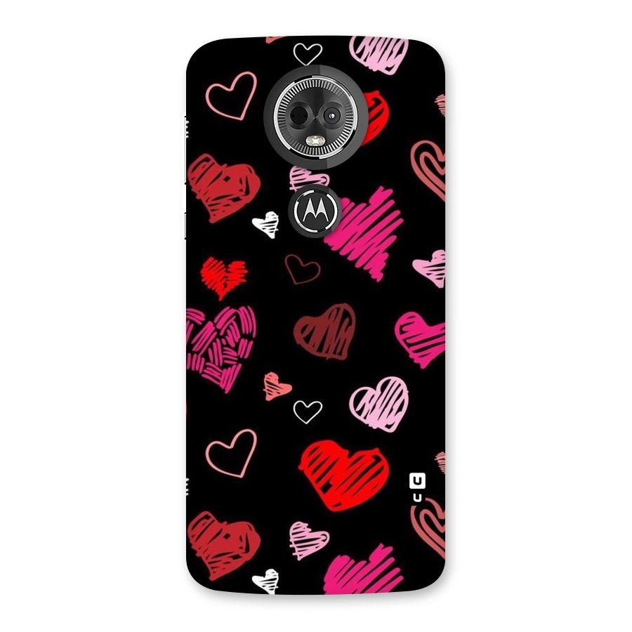 Hearts Art Pattern Back Case for Moto E5 Plus