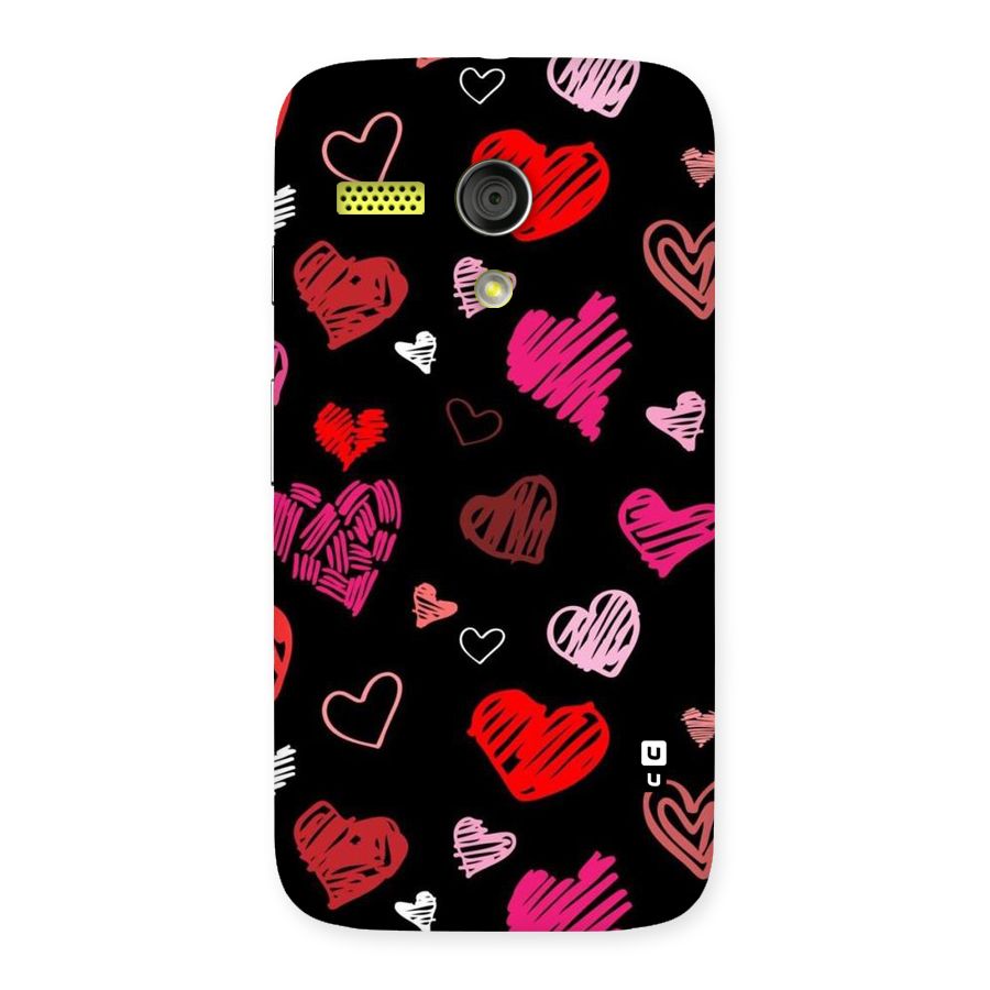 Hearts Art Pattern Back Case for Moto G