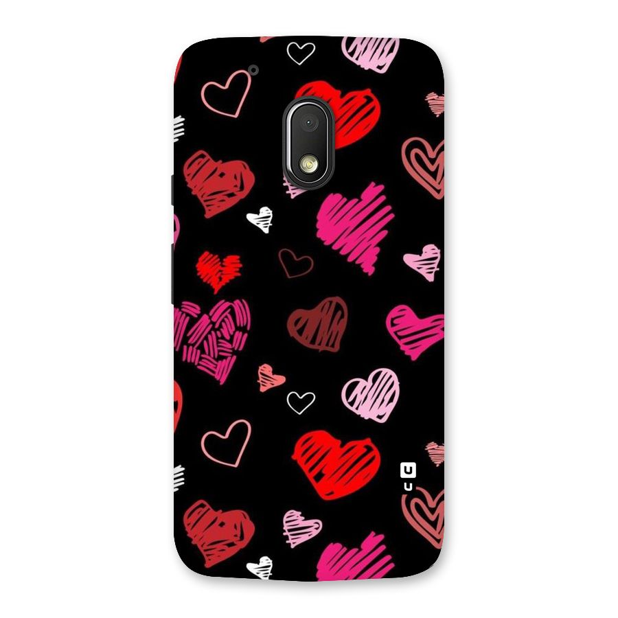 Hearts Art Pattern Back Case for Moto G4 Play