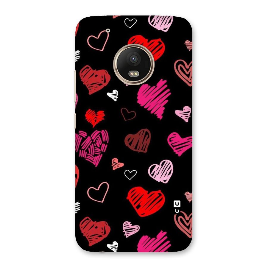 Hearts Art Pattern Back Case for Moto G5 Plus