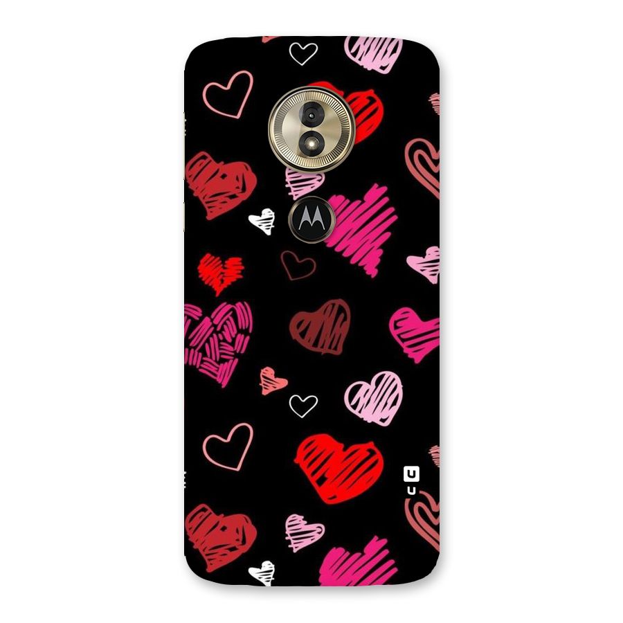 Hearts Art Pattern Back Case for Moto G6 Play