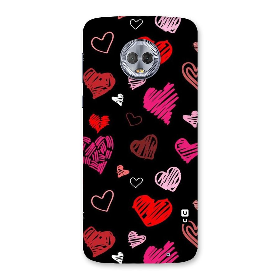 Hearts Art Pattern Back Case for Moto G6 Plus