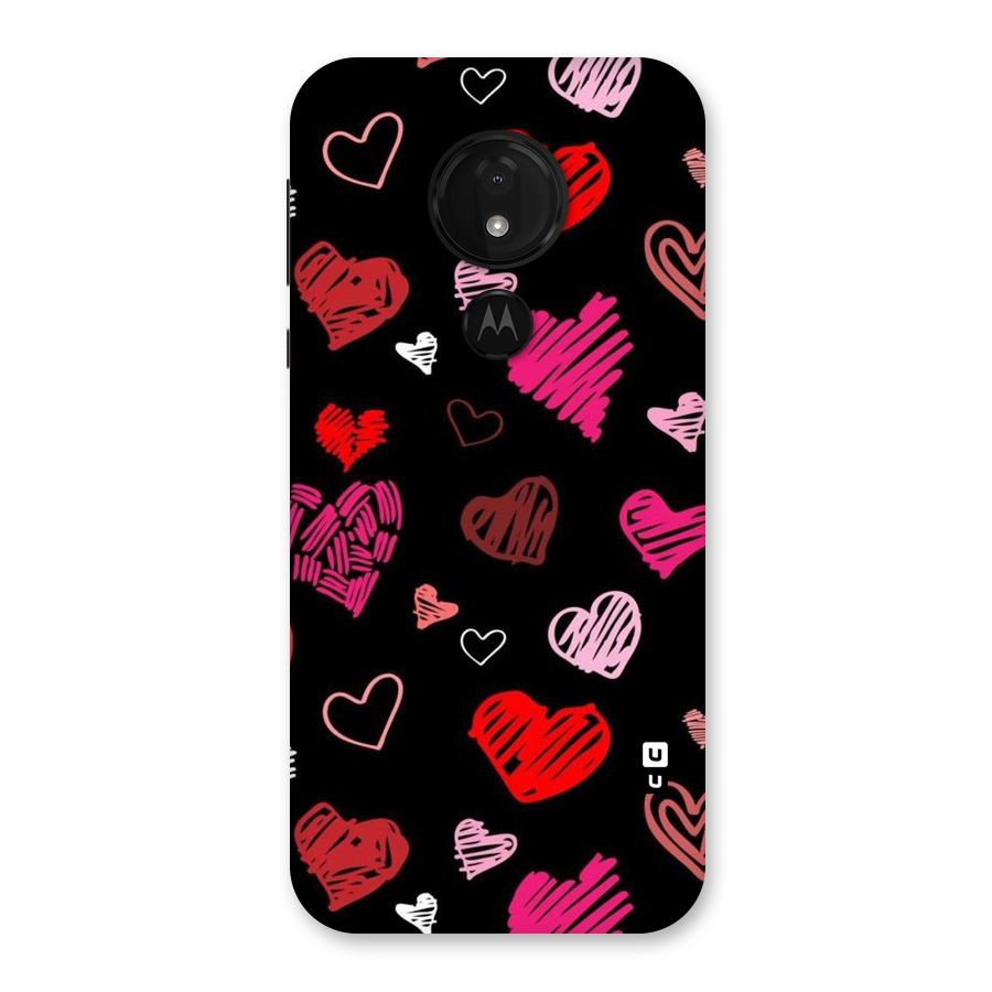 Hearts Art Pattern Back Case for Moto G7 Power