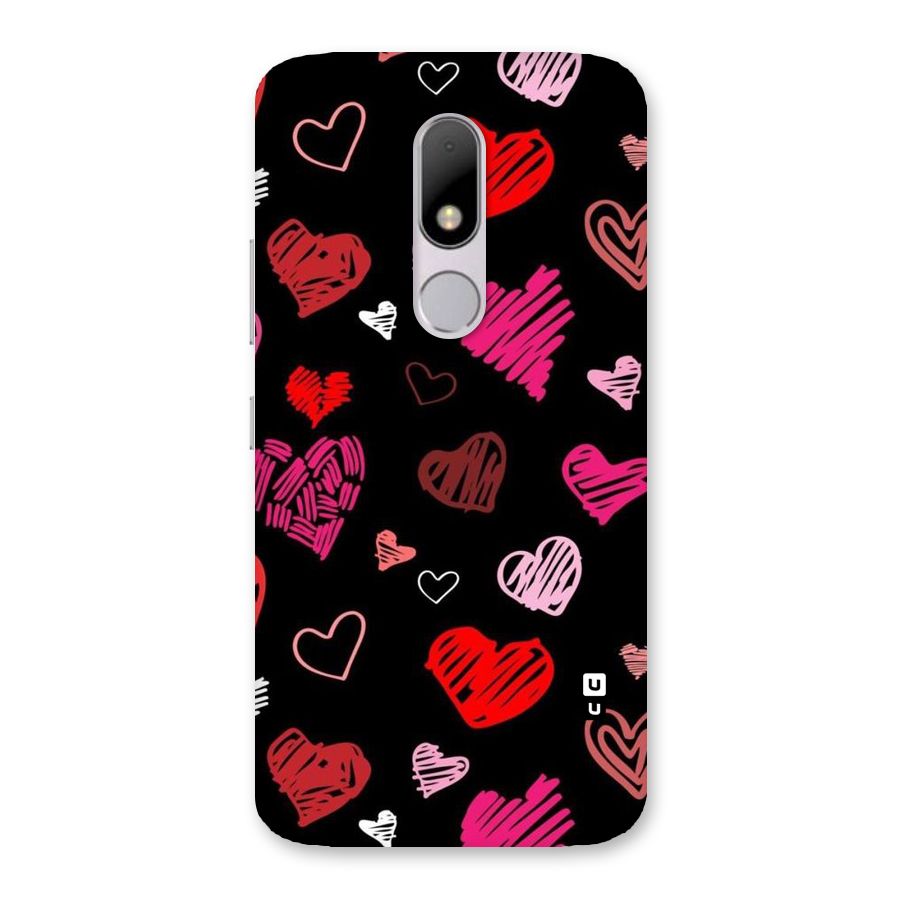 Hearts Art Pattern Back Case for Moto M