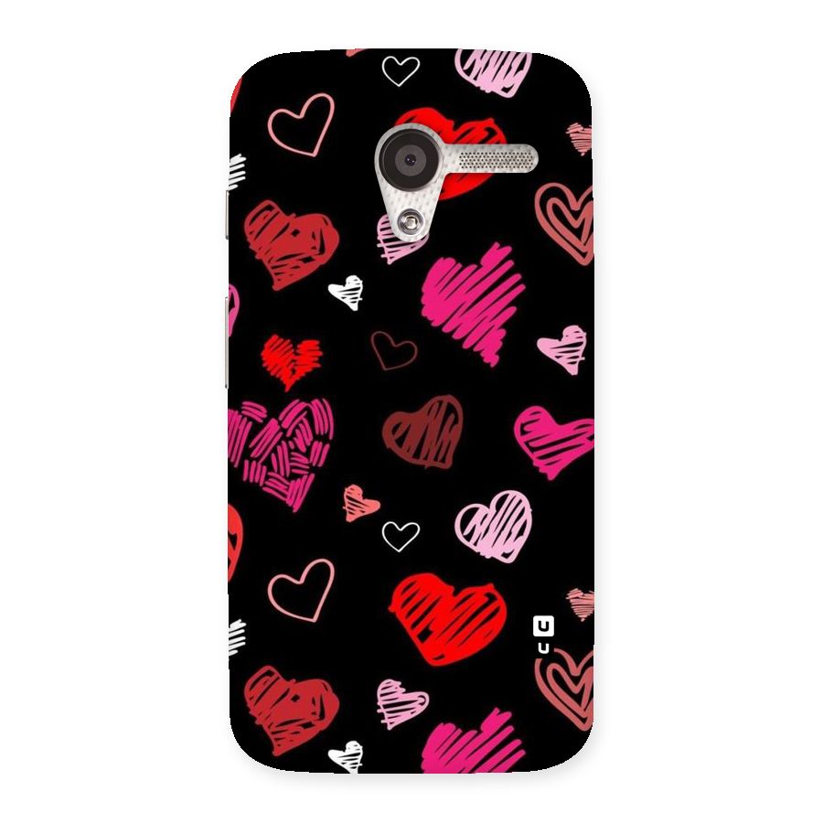 Hearts Art Pattern Back Case for Moto X