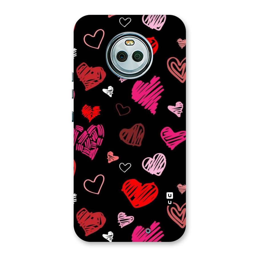 Hearts Art Pattern Back Case for Moto X4