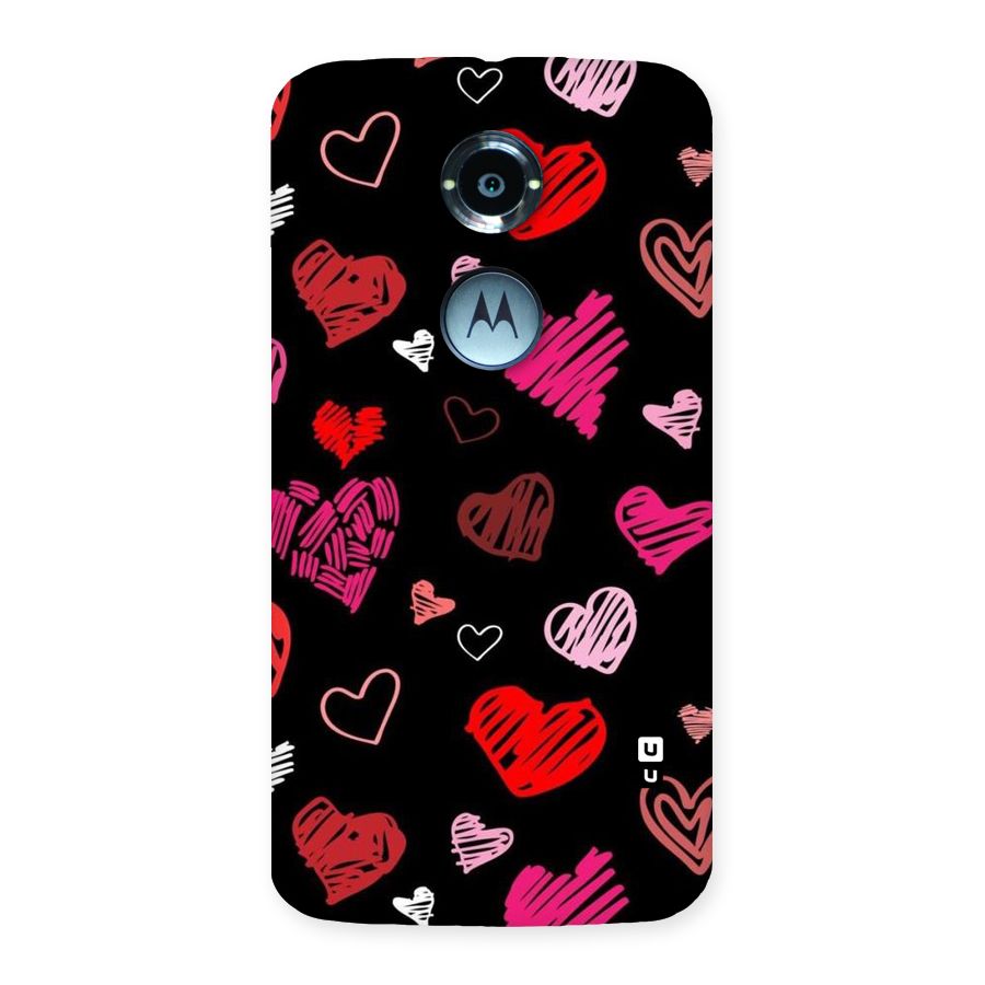 Hearts Art Pattern Back Case for Moto X 2nd Gen