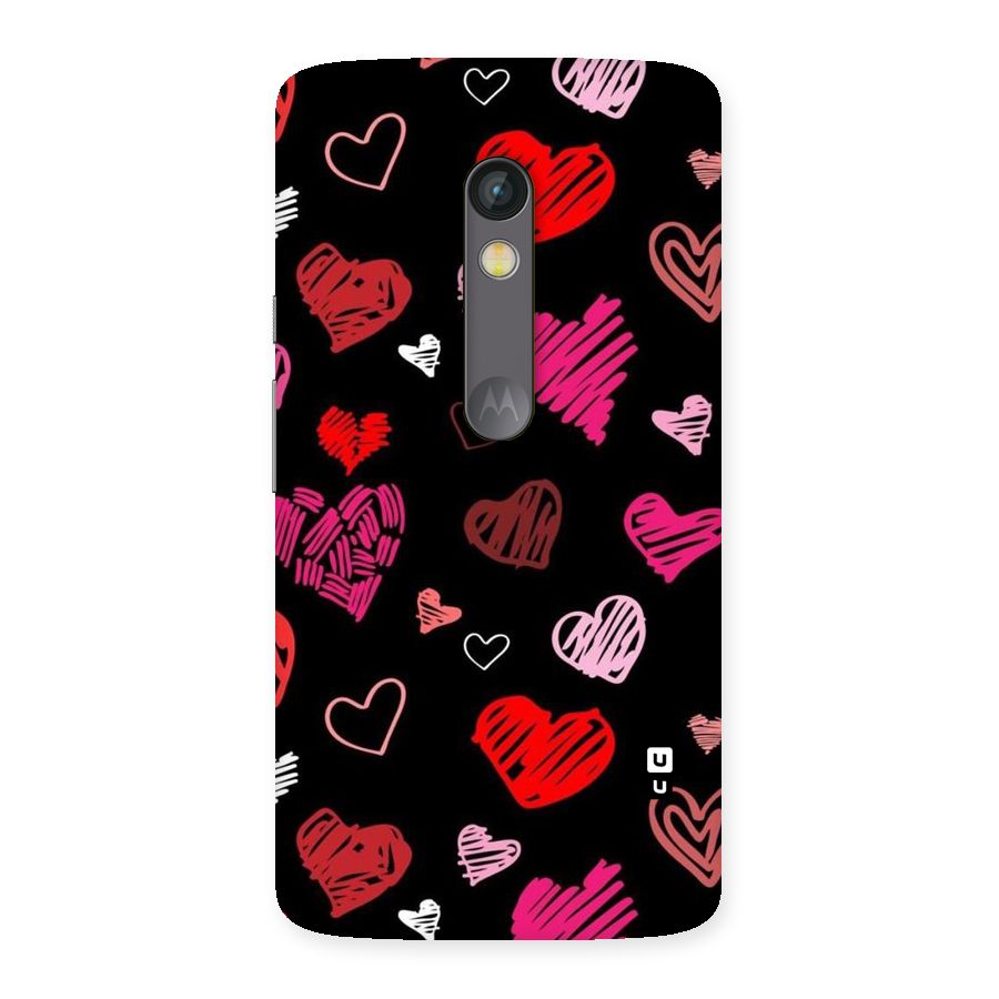 Hearts Art Pattern Back Case for Moto X Play