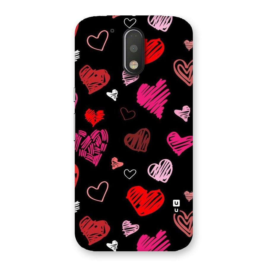 Hearts Art Pattern Back Case for Motorola Moto G4