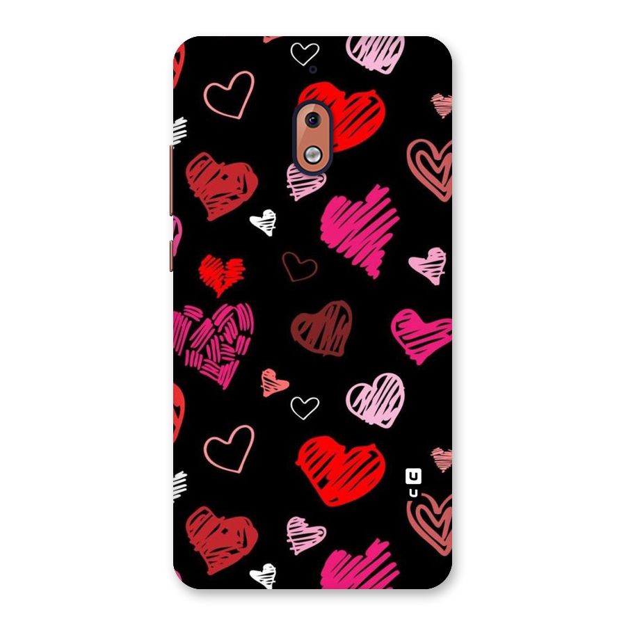 Hearts Art Pattern Back Case for Nokia 2.1