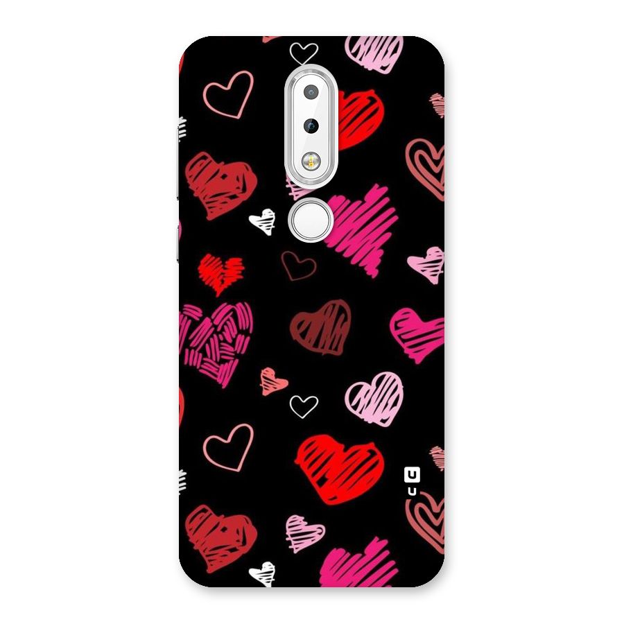 Hearts Art Pattern Back Case for Nokia 6.1 Plus