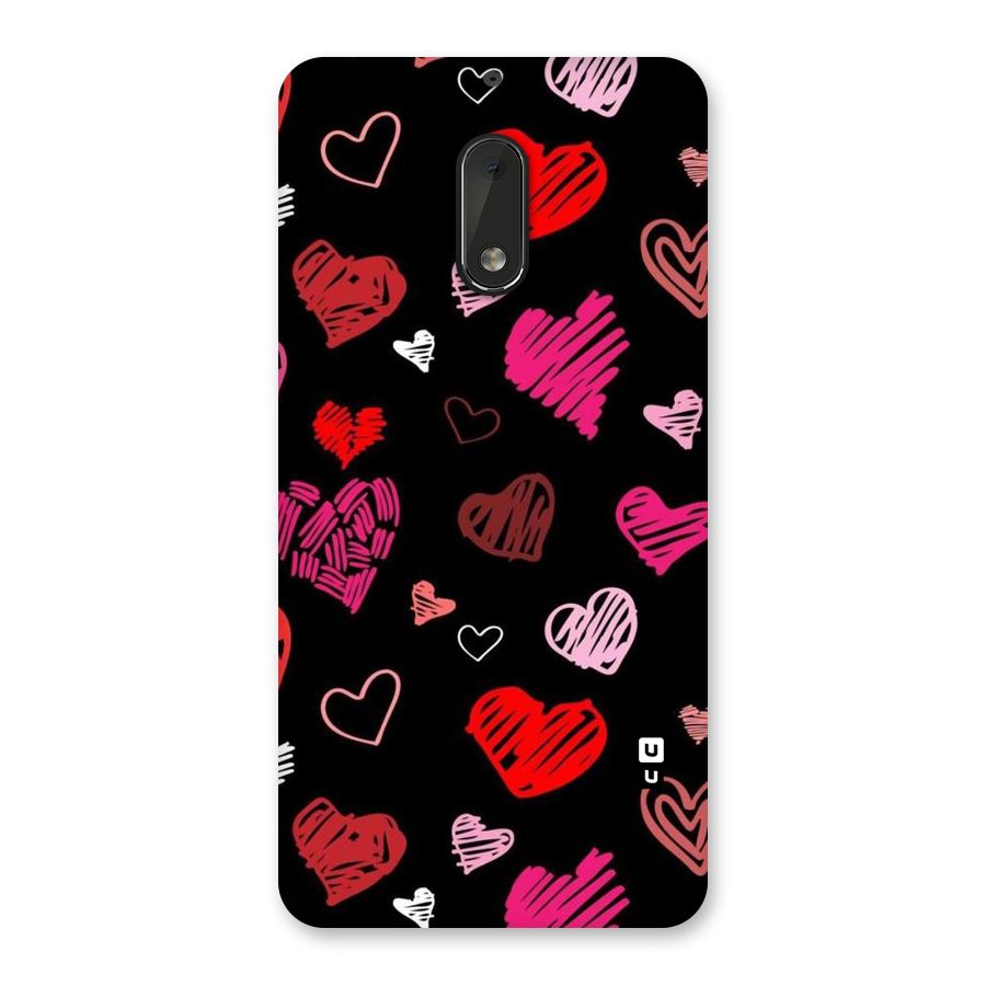 Hearts Art Pattern Back Case for Nokia 6