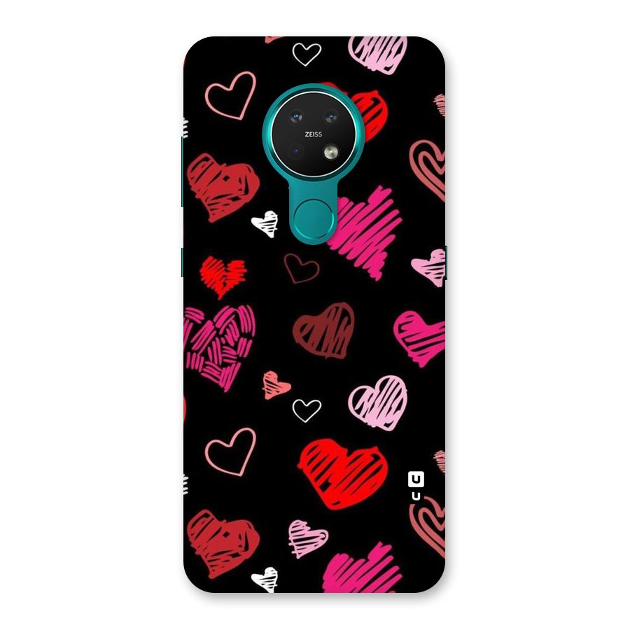 Hearts Art Pattern Back Case for Nokia 7.2