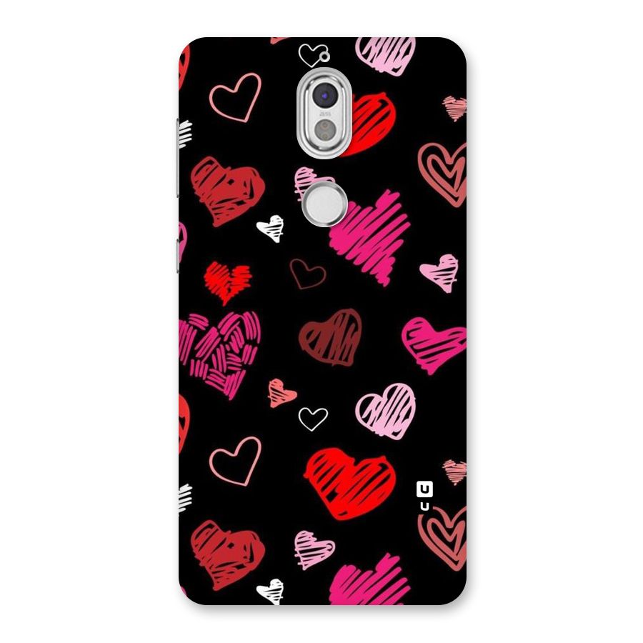 Hearts Art Pattern Back Case for Nokia 7