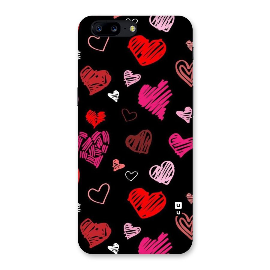 Hearts Art Pattern Back Case for OnePlus 5