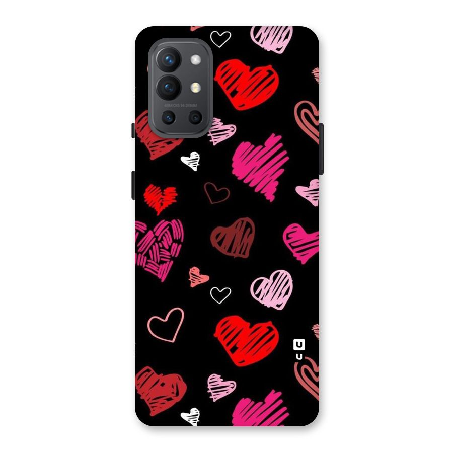 Hearts Art Pattern Back Case for OnePlus 9R