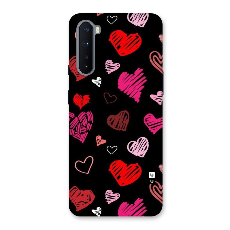 Hearts Art Pattern Back Case for OnePlus Nord