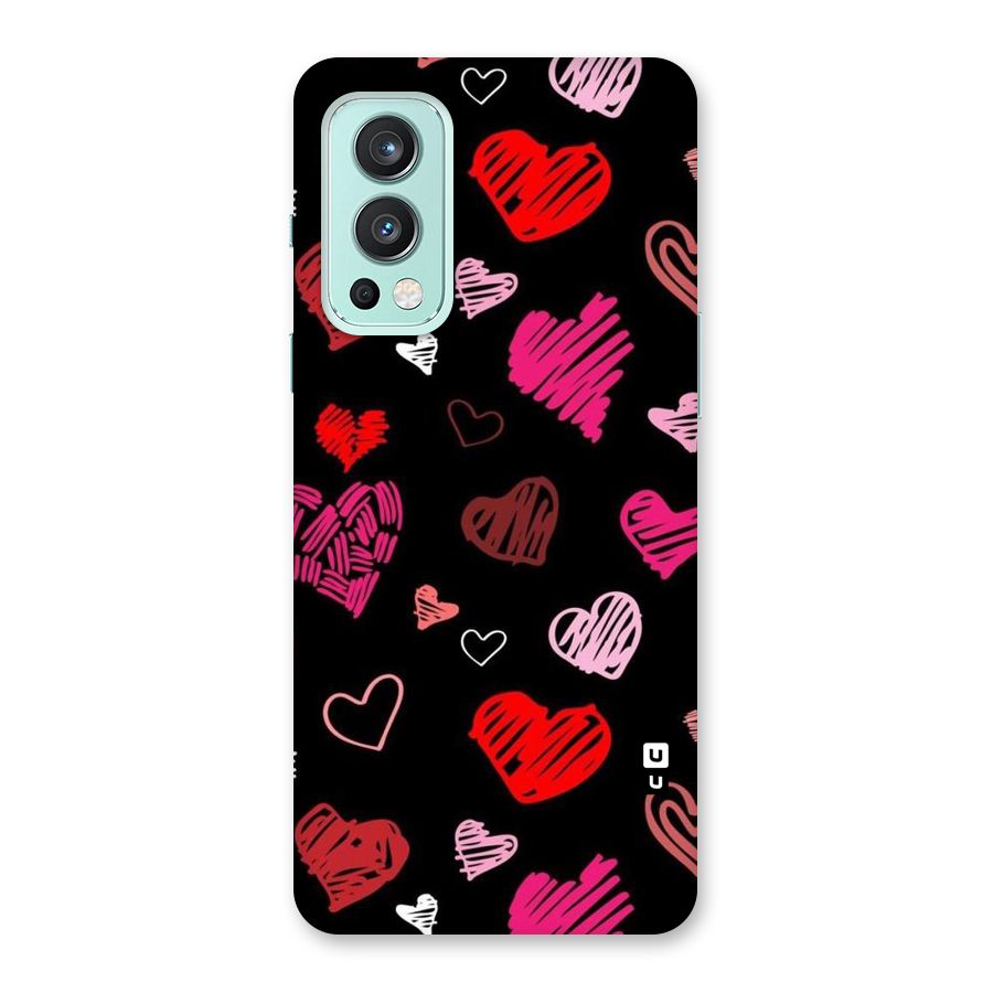 Hearts Art Pattern Back Case for OnePlus Nord 2 5G