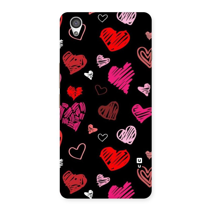 Hearts Art Pattern Back Case for OnePlus X
