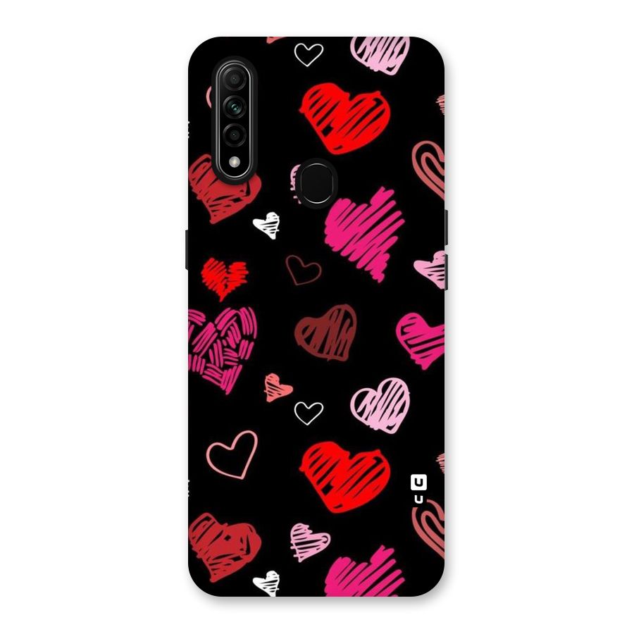 Hearts Art Pattern Back Case for Oppo A31