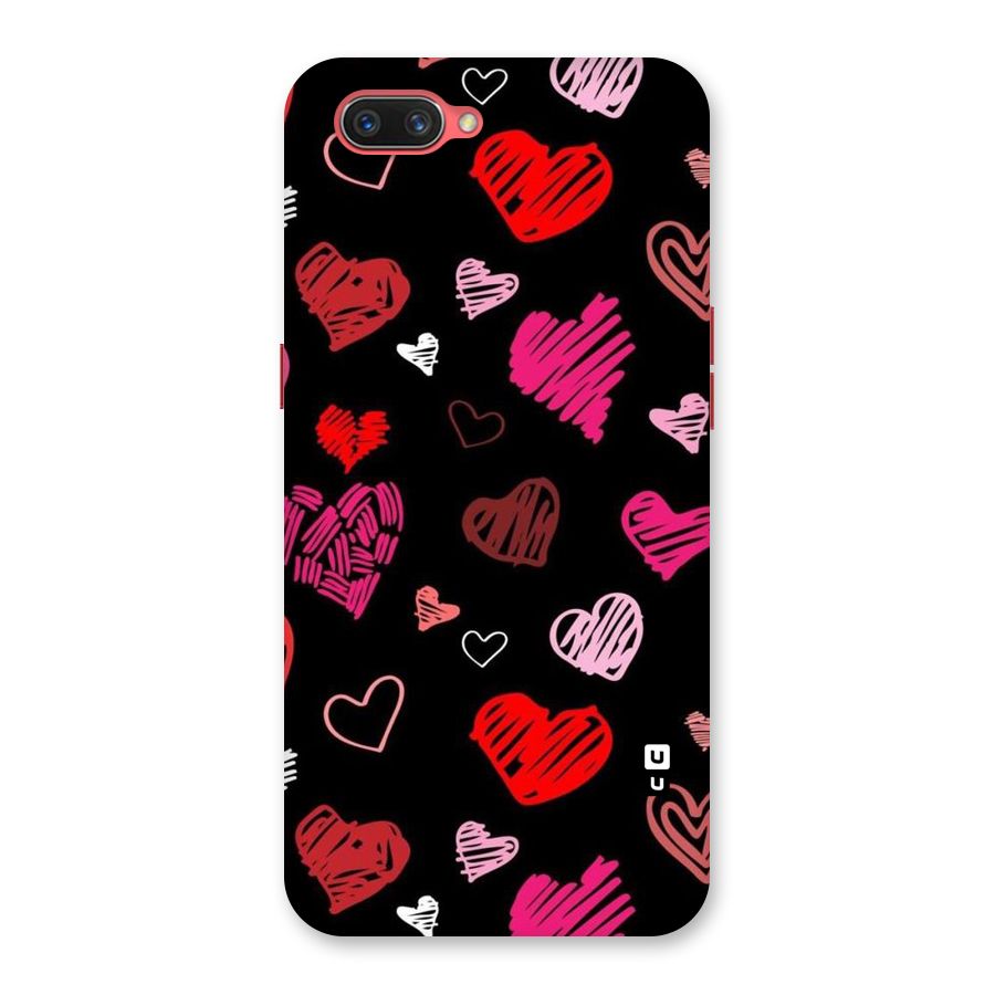 Hearts Art Pattern Back Case for Oppo A3s