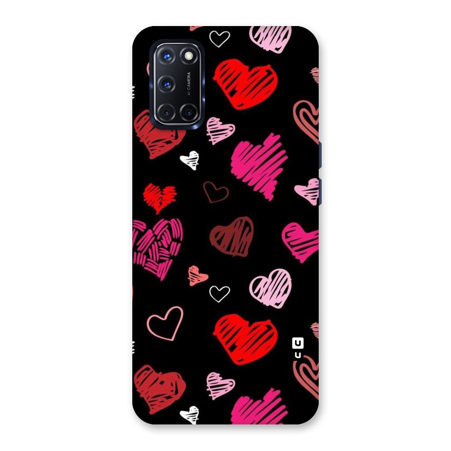Hearts Art Pattern Back Case for Oppo A52