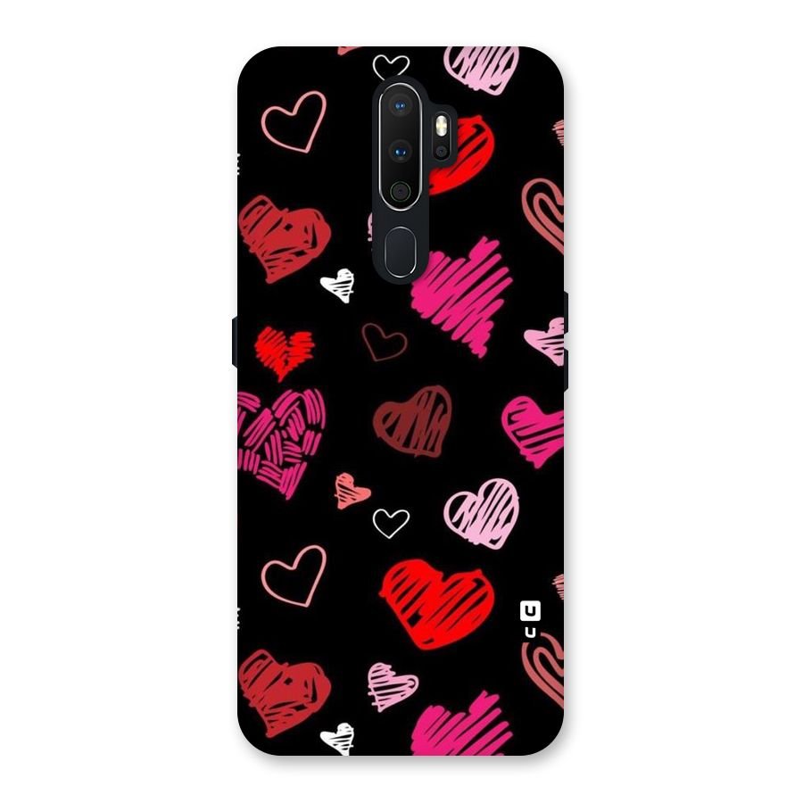 Hearts Art Pattern Back Case for Oppo A5 (2020)