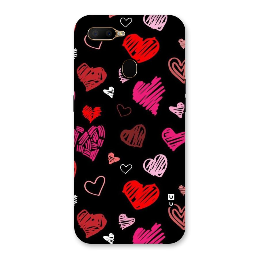Hearts Art Pattern Back Case for Oppo A5s