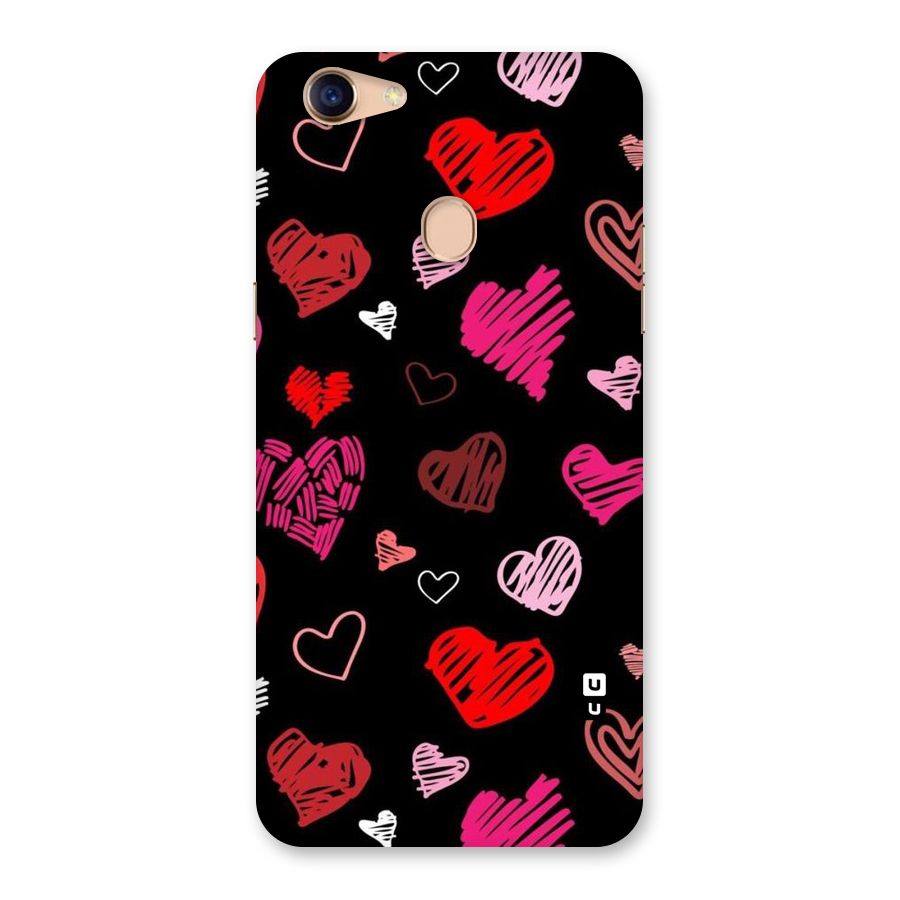 Hearts Art Pattern Back Case for Oppo F5