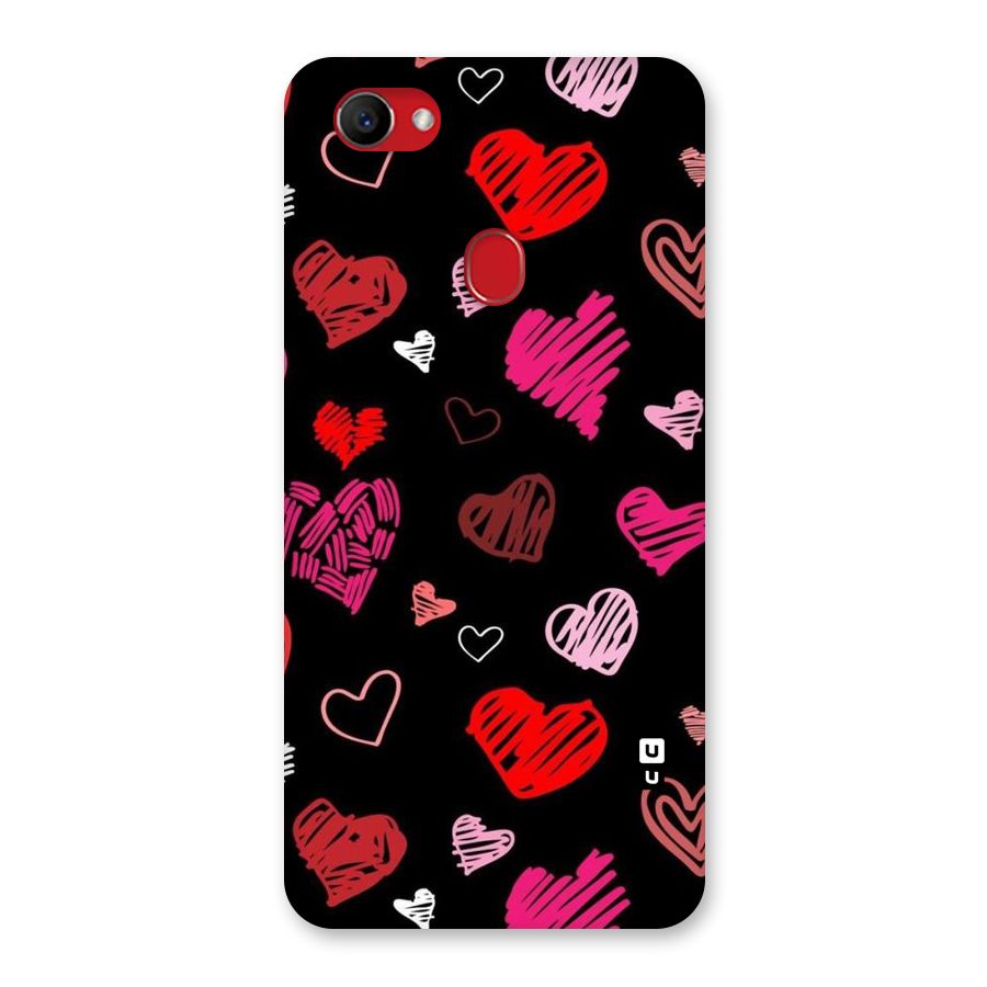 Hearts Art Pattern Back Case for Oppo F7
