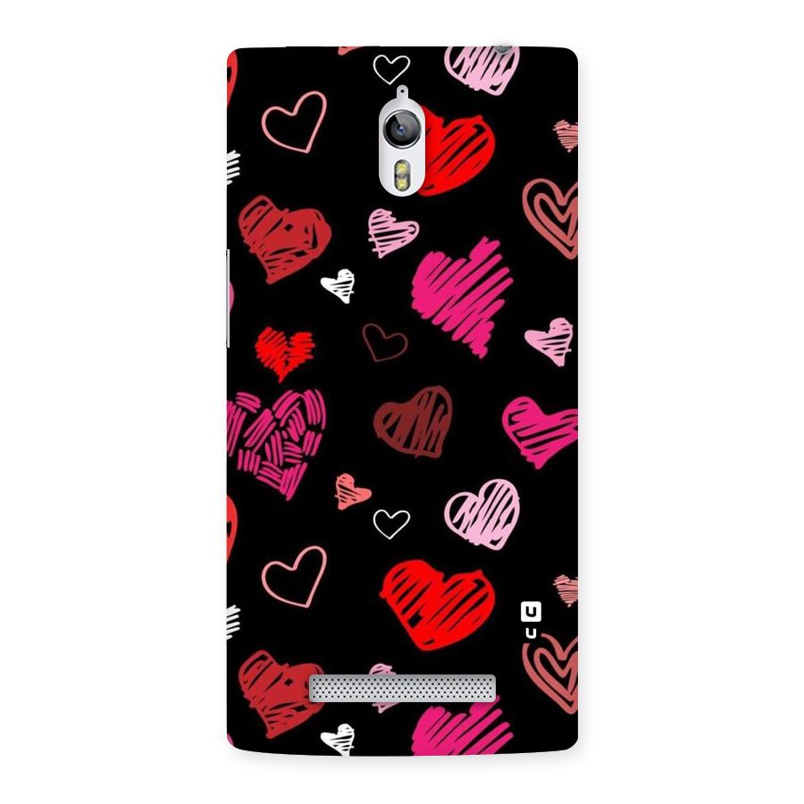 Hearts Art Pattern Back Case for Oppo Find 7
