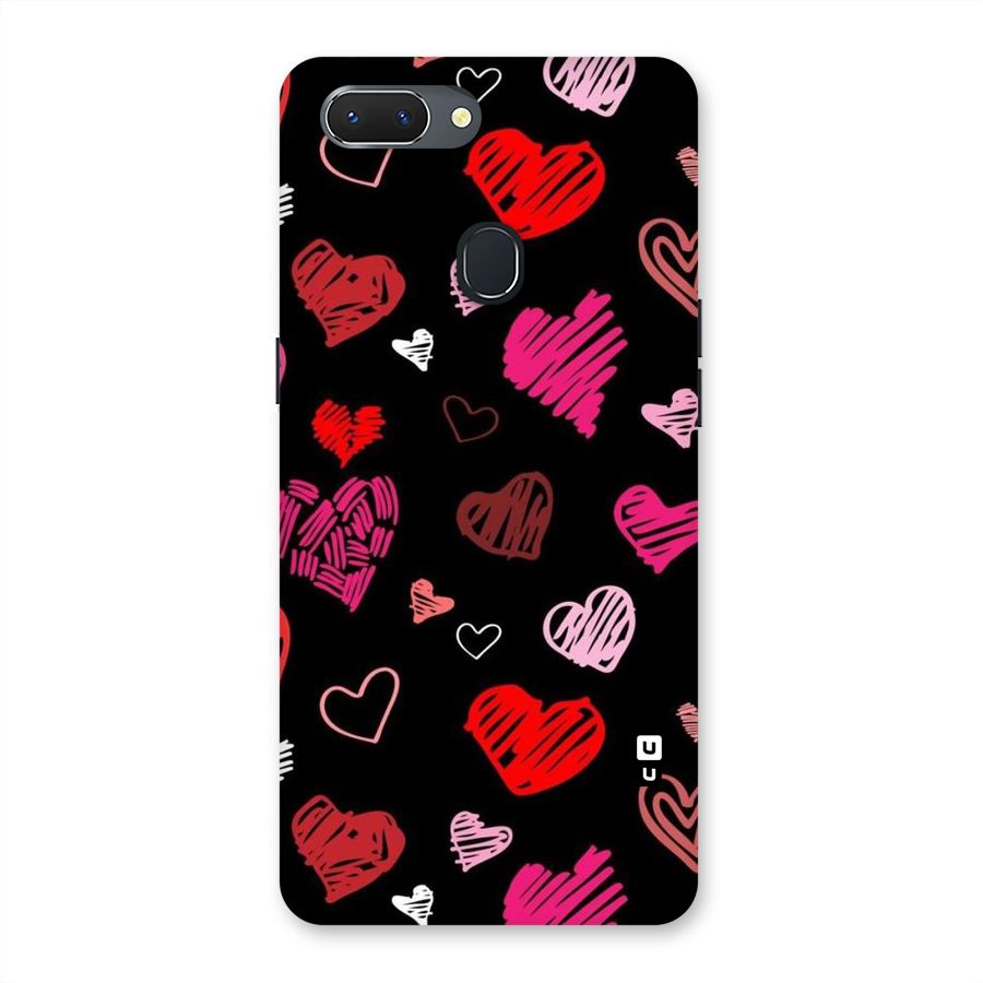 Hearts Art Pattern Back Case for Oppo Realme 2