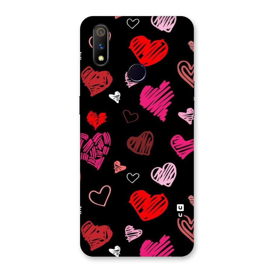 Hearts Art Pattern Back Case for Realme 3 Pro