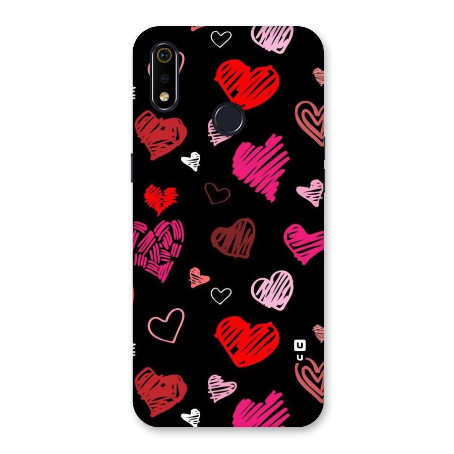 Hearts Art Pattern Back Case for Realme 3i