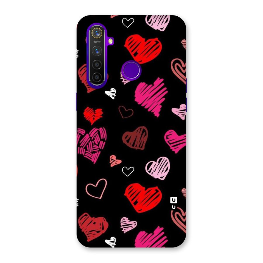 Hearts Art Pattern Back Case for Realme 5 Pro