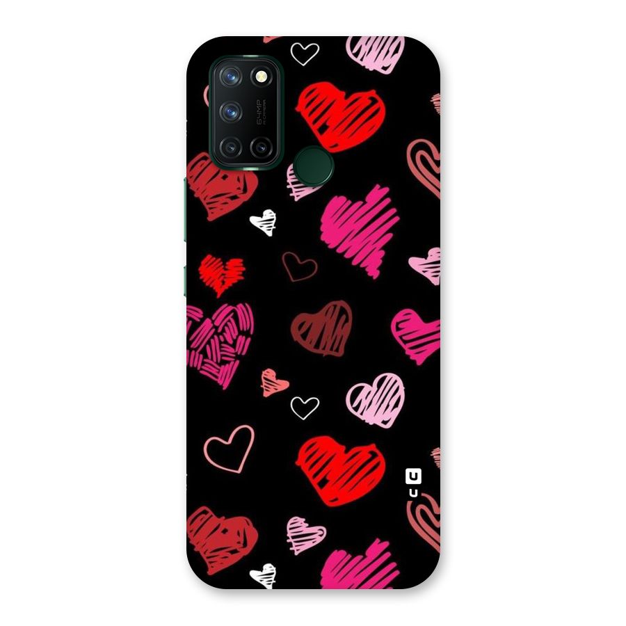 Hearts Art Pattern Back Case for Realme 7i